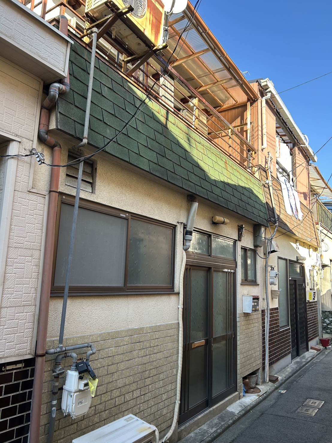 神戸市西区 塗装工事 鉄部サビ状況 外壁塗装前 京都市