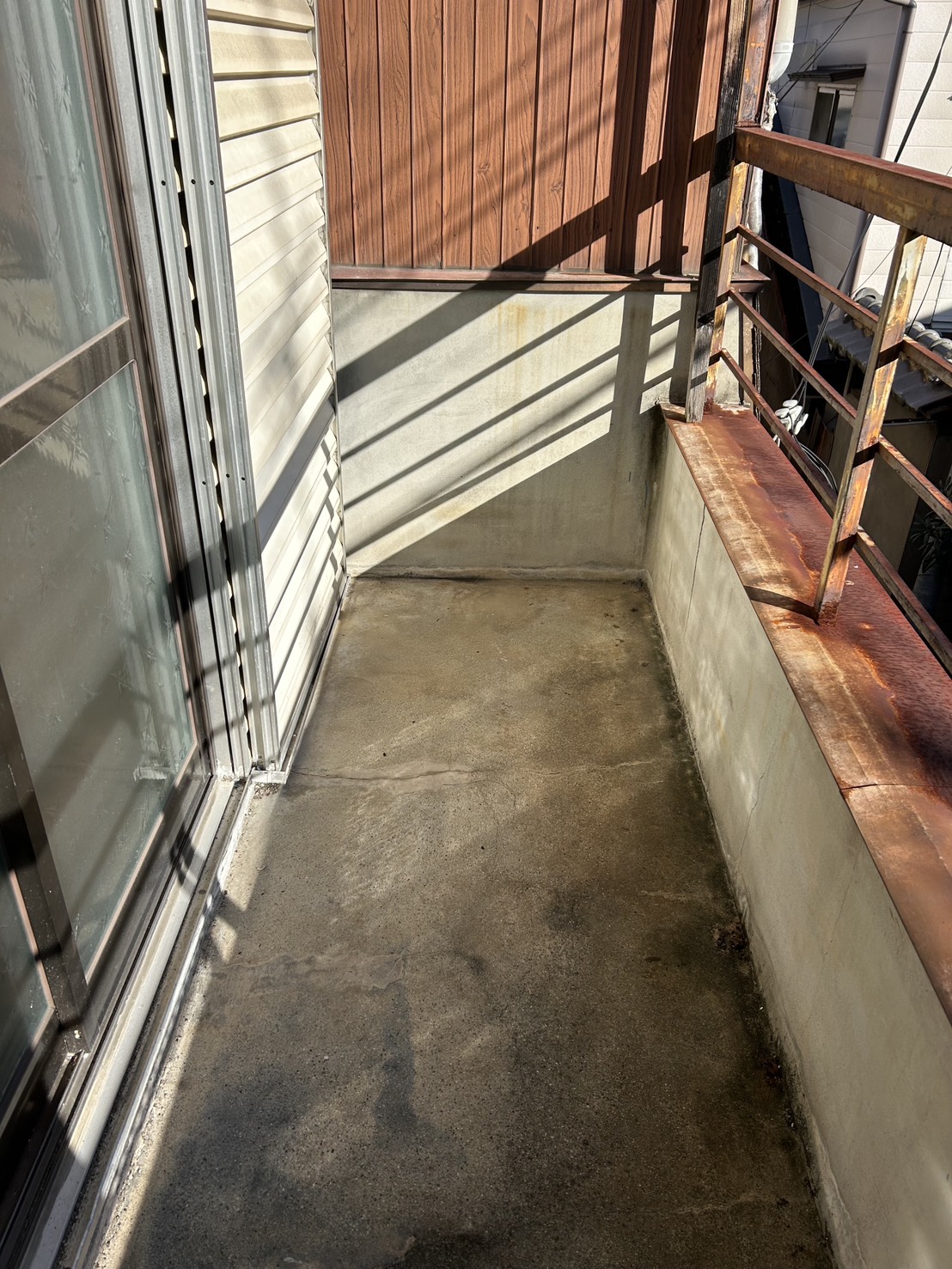 神戸市西区 塗装工事 バルコニー防水施工前 京都市 戸建て